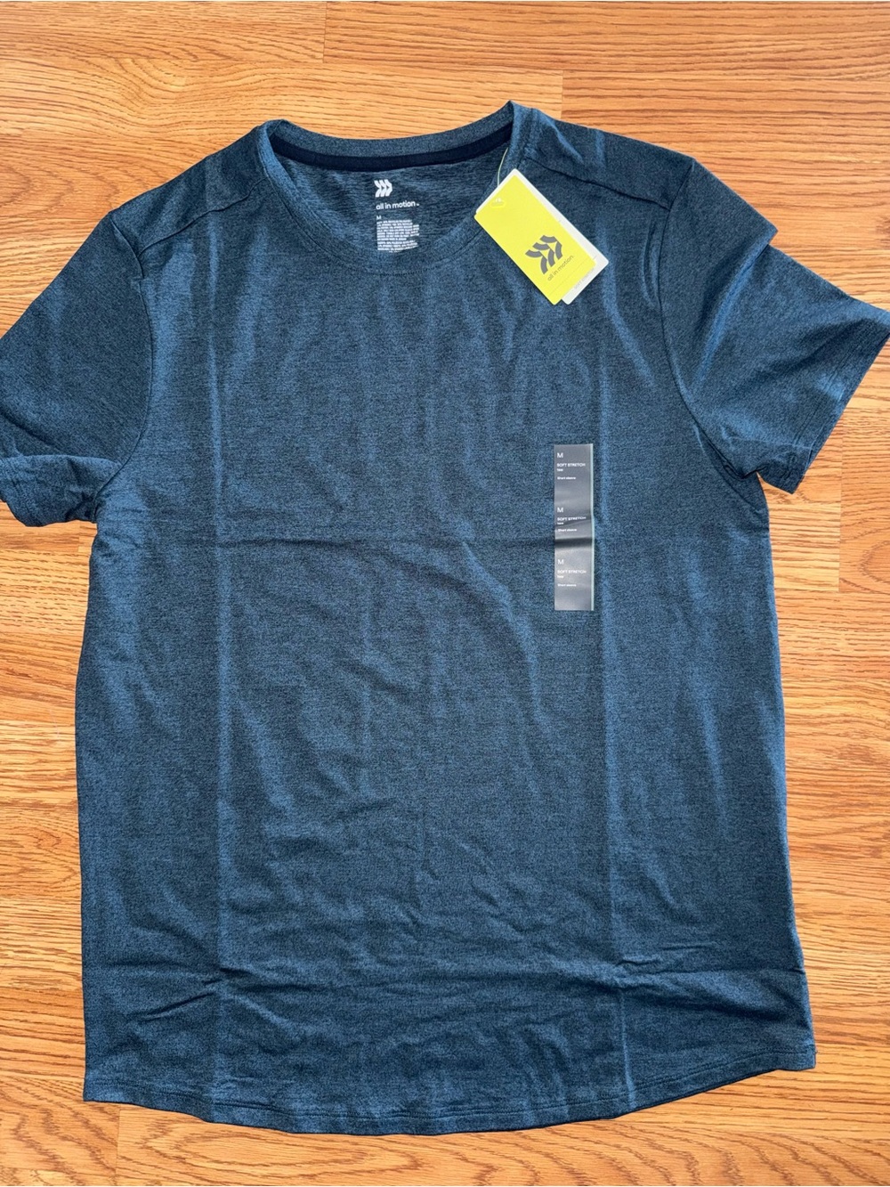 all in motion Men's Heather Navy Short-Sleeve Crew T-Shirt